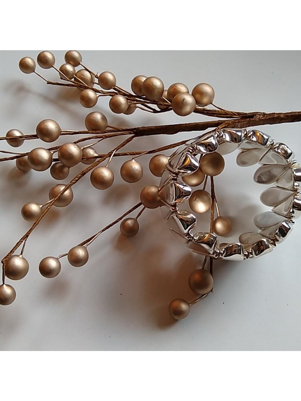 Silver jewelry bracelet elastic custom jewelry
